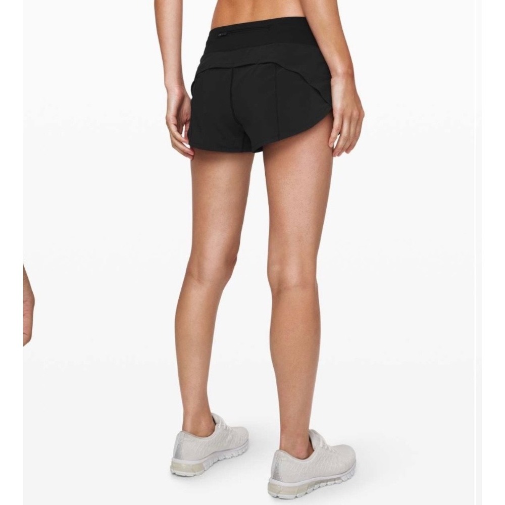 Lululemon Speed Up Short 2.5 Black Low Rise Running Shorts